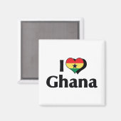 I Liebe Ghana Flag Magnet (Vorderseite/Rückseite)