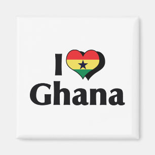 I Liebe Ghana Flag Magnet