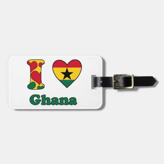 I Liebe Ghana Gepäckanhänger (Vorderseite horizontal)