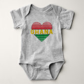 I Liebe Ghana, Ghanaisches Herz Baby Strampler (Vorderseite)