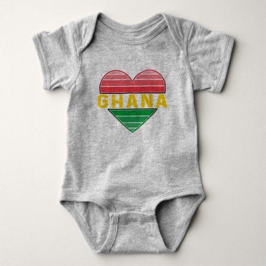 I Liebe Ghana, Ghanaisches Herz Baby Strampler (Vorderseite)