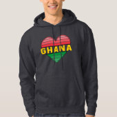 I Liebe Ghana, Ghanaisches Herz Hoodie (Vorderseite)