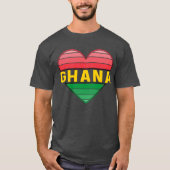 I Liebe Ghana, Ghanaisches Herz T-Shirt (Vorderseite)