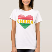 I Liebe Ghana, Ghanaisches Herz T-Shirt (Vorderseite)