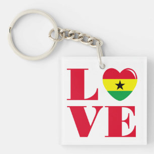 I Liebe Ghana Schlüsselanhänger