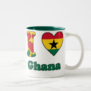 I Liebe Ghana Zweifarbige Tasse