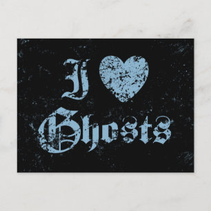I Liebe Ghosts Postkarte