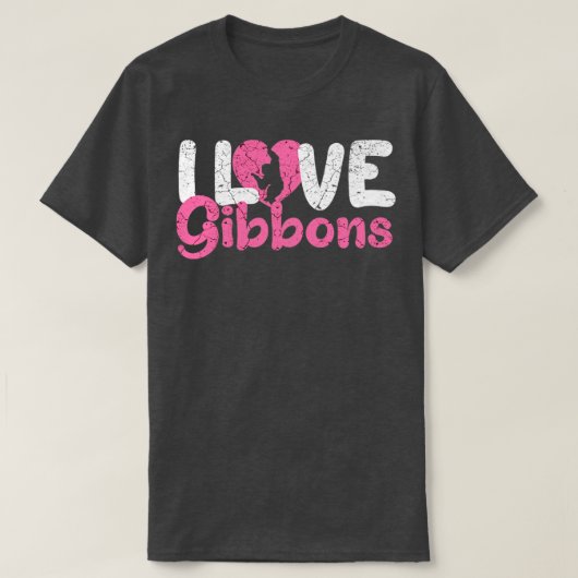 I Liebe Gibbons T-Shirt (Design vorne)