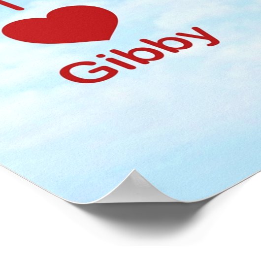 I Liebe Gibby Poster (Ecke)