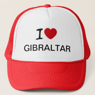I Liebe-Gibraltar-Fernlastfahrer-Hut-Entwurf Truckerkappe