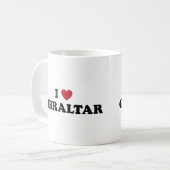 I Liebe Gibraltar Kaffeetasse (Vorderseite Links)