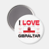 I Liebe Gibraltar Magnet (Vorderseite/Rückseite)