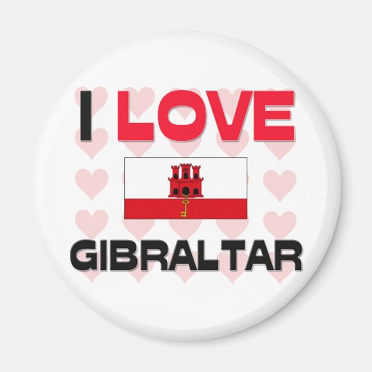 I Liebe Gibraltar Magnet (Vorne)
