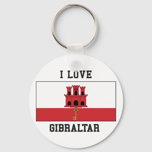I Liebe Gibraltar Schlüsselanhänger (Vorderseite)