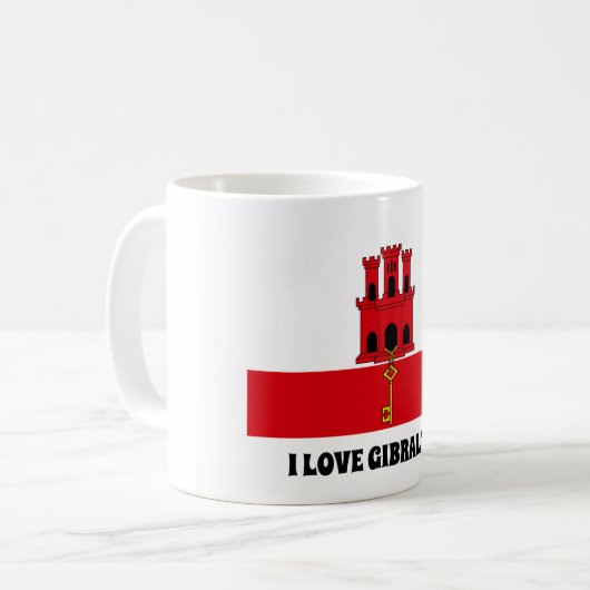 I Liebe-Gibraltar-Tasse Kaffeetasse (Vorderseite Links)