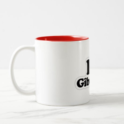 I Liebe-Gibraltar-Tasse Zweifarbige Tasse (Links)