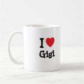 I Liebe Gigi T - Shirt Kaffeetasse (Links)