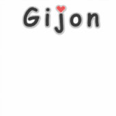 I Liebe Gijon Aufkleber (Vorderseite)