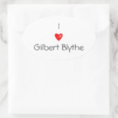 I Liebe Gilbert Blythe Autoaufkleber Ovaler Aufkleber (Tasche)