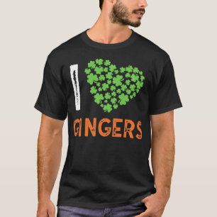 I Liebe Ginger Funny I Liebe Redhead Geschenk Idee T-Shirt