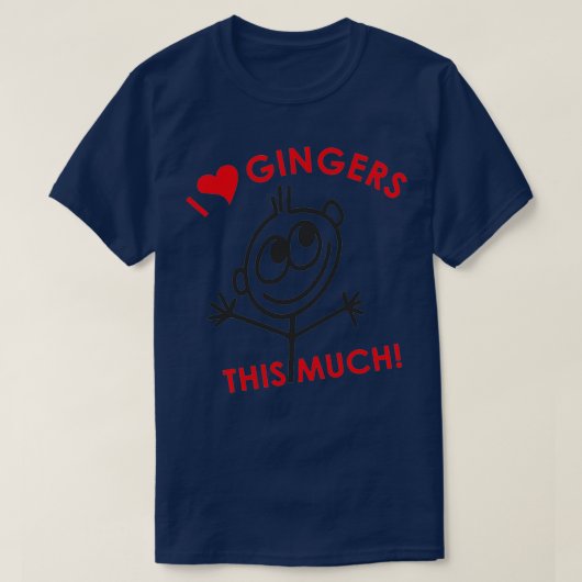 I Liebe Gingers Redhead T-Shirt (Design vorne)