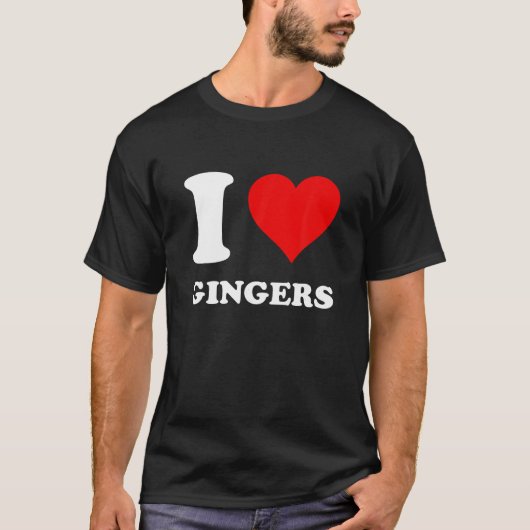 I Liebe Gingers T Shirt (Vorderseite)