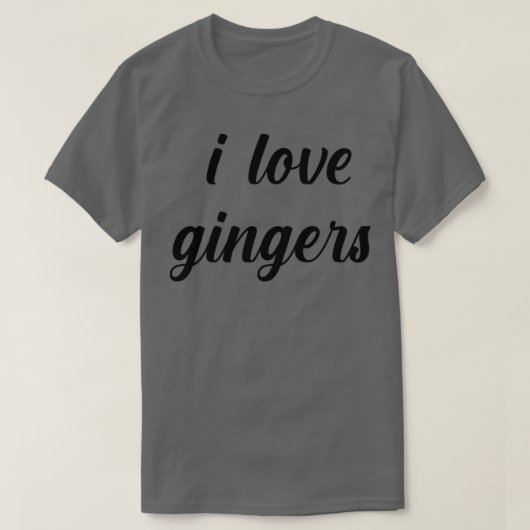 I Liebe Gingers T-Shirt (Design vorne)