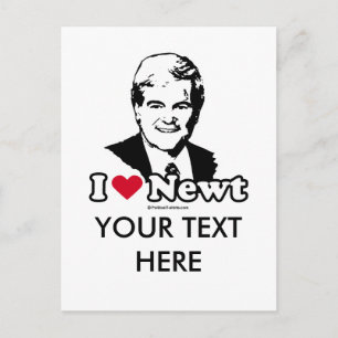 I Liebe Gingrich Postkarte