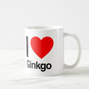 i Liebe Ginkgo Kaffeetasse
