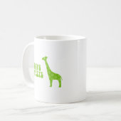I Liebe Giraffe (grün) Kaffeetasse (Vorderseite Links)
