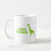 I Liebe Giraffe (grün) Kaffeetasse (Links)