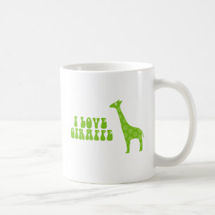 I Liebe Giraffe (grün) Kaffeetasse
