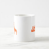 I Liebe Giraffe (Orange) Kaffeetasse (Mittel)
