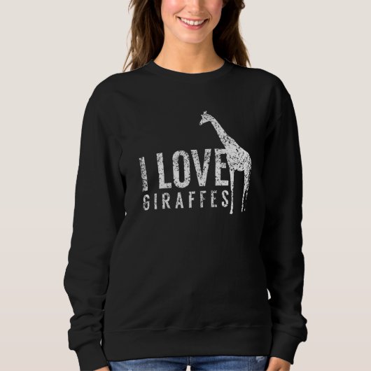I Liebe Giraffen Giraffe Tier 1 Sweatshirt (Vorderseite)