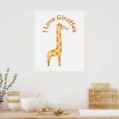 I Liebe Giraffen Poster (Küche)