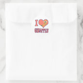 I Liebe Giraffen Runder Aufkleber (Tasche)