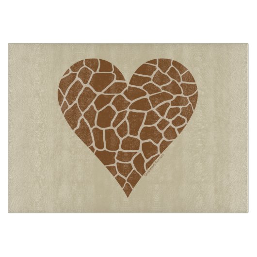 I Liebe Giraffen Schneidebrett (Vorderseite)