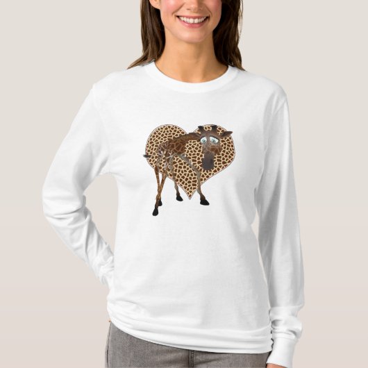 I Liebe Giraffen T-Shirt (Vorderseite)