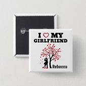 I Liebe Girlfriend Button (Vorne & Hinten)