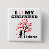I Liebe Girlfriend Button (Vorderseite)