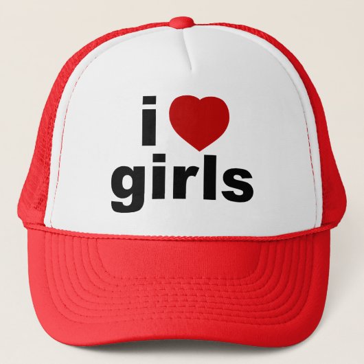 I Liebe Girls Hat Truckerkappe (Vorderseite)