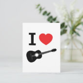 I Liebe Gitarre Postkarte (Stehend Vorderseite)