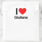 i Liebe giuliana Ovaler Aufkleber (Tasche)