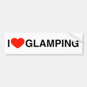 I Liebe Glamping Autoaufkleber