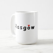 I Liebe Glasgow Kaffeetasse (Vorderseite Links)