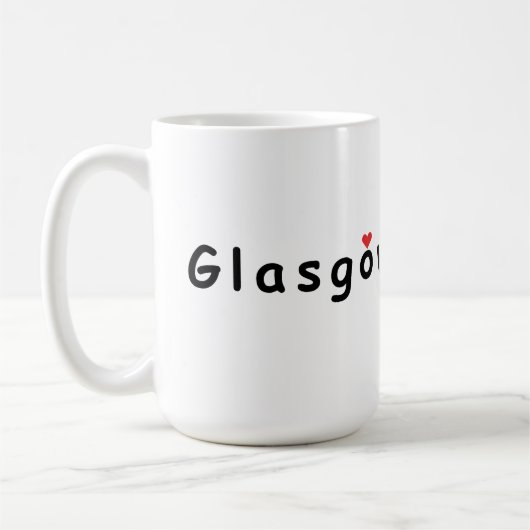 I Liebe Glasgow Kaffeetasse (Links)