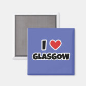 I Liebe Glasgow Magnet (Vorderseite/Rückseite)