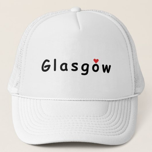 I Liebe Glasgow Truckerkappe (Vorderseite)