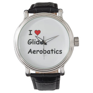 I Liebe Glider Aerobatics Armbanduhr