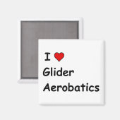 I Liebe Glider Aerobatics Magnet (Vorderseite/Rückseite)